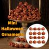 16Pcs Gothic Style Mini Pumpkin Figurine Resin Mini Halloween Ornaments  Party Gifts