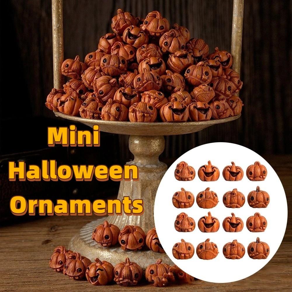16Pcs Resin Miniature Halloween Decor Creative Mini Halloween Ornaments  Home Decoration