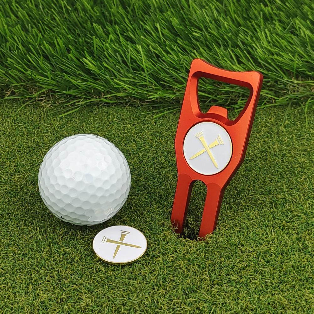 Green Fork Green Fork Marker Set Golf Cap Clip Golf Ball Marker Hat Clips Golf Products
