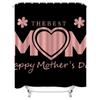 The Best Mom Heart Print Shower Curtain For Mother'S Day