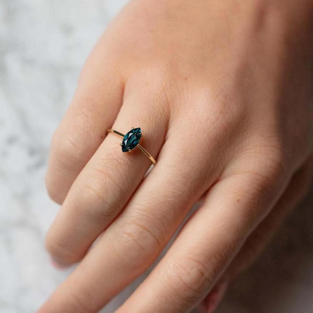 Marquise Cut London Blue Topaz Ring 925 Sterling Silver Blue Topaz Ring Birthday Gift Ring November Birthstone Ring For Her/Women