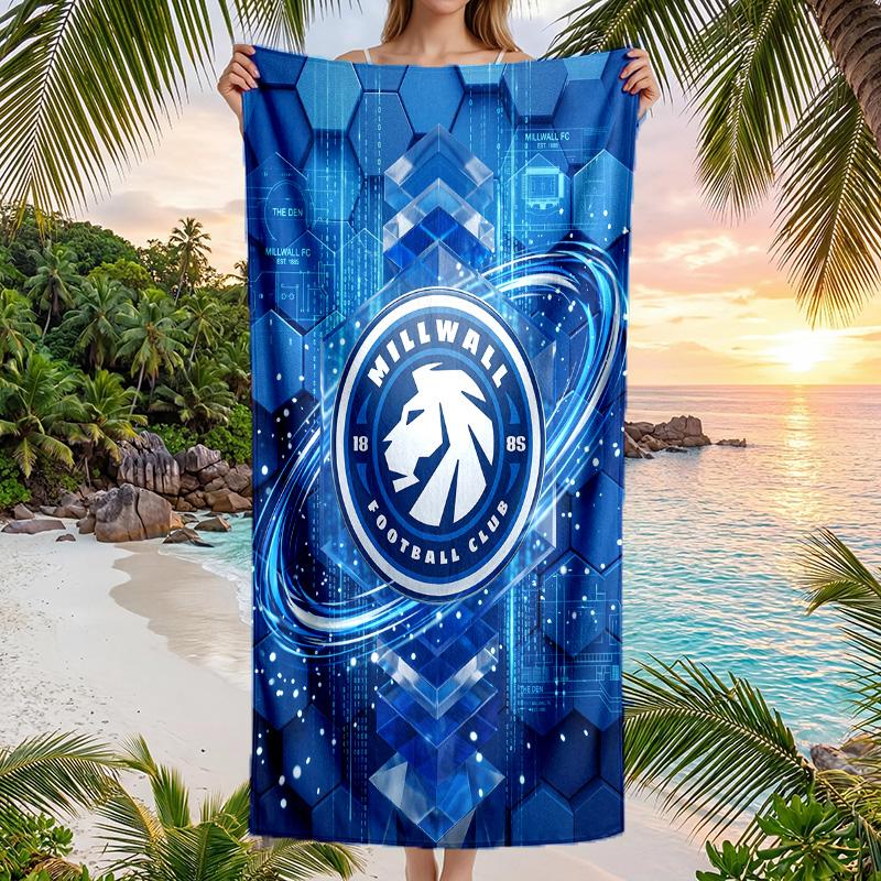 Asciugamano da Spiaggia Millwall Football Morbido Microfibra Asciugamano Estivo Asciugatura Rapida Assorbente per Spiaggia Piscina Viaggio