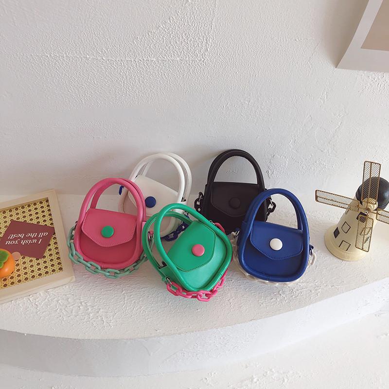 Stylish Korean Mini Shoulder Bag For Kids With Trendy Color Block Design And Breathable Features