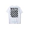 Off-White C/O Virgil Abloh Tiger Stripe Splatter Print T-Shirt Men Tops White OMAA002S171850130110