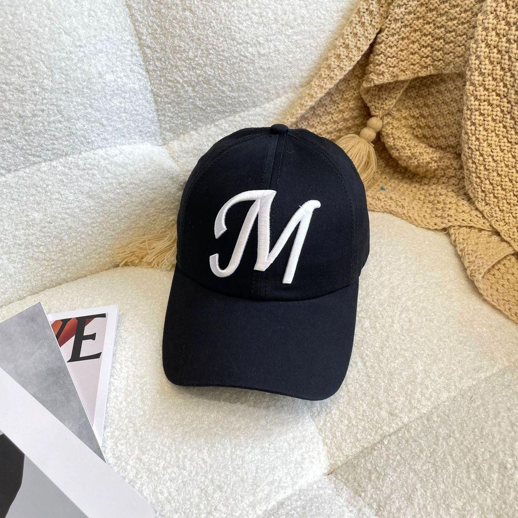 

American Style Baseball Cap With M Letter Embroidery For Summer Sun Protection And Casual Wear чорний
