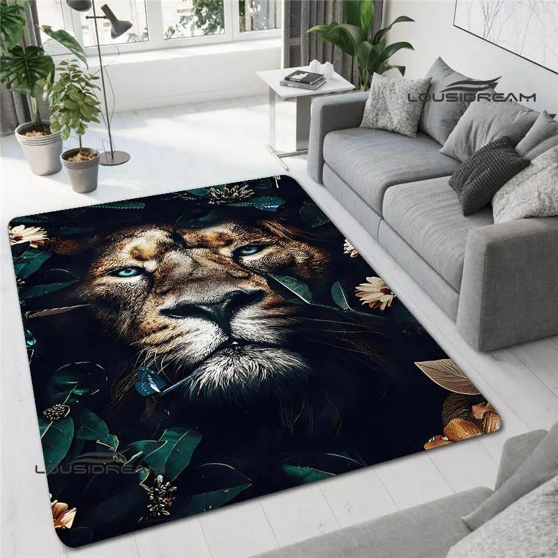 3D Lion Printed Carpet non-slip Carpet kitchen mats for floor decoracion anime rug Fashion yoga mat bedroom decor birthday gift