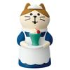 Decor Corporation Concombre Waitress Cat Cream Soda Size Approx. W2.7 D3 H4.7 ZCB-86772