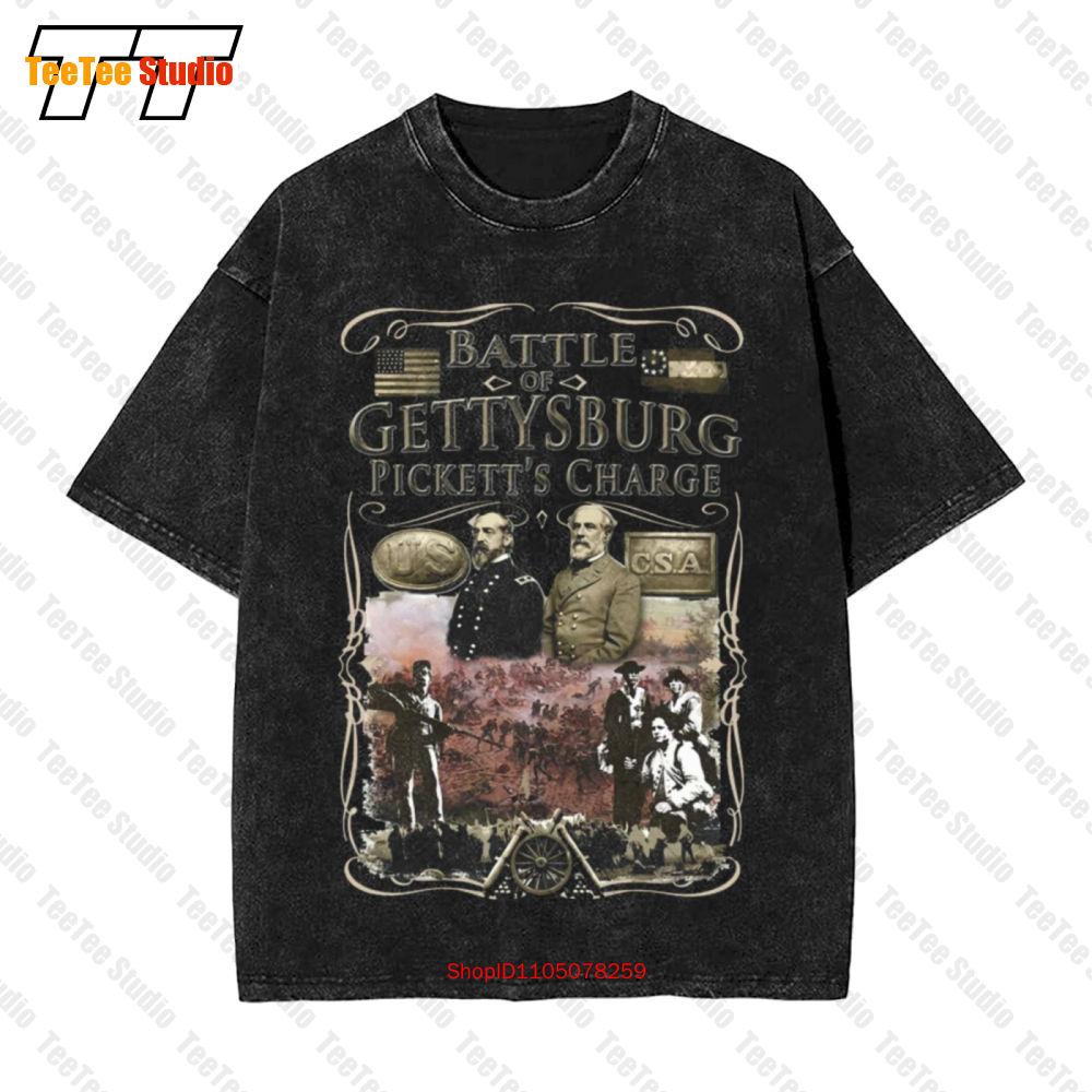 Battle Of Gettysburg Picketts Vintage Oversized TShirt TZL S