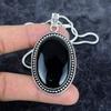 Black Onyx Gemstone Handmade 925 Sterling Silver Jewelry Pendant 2.48" M-2902