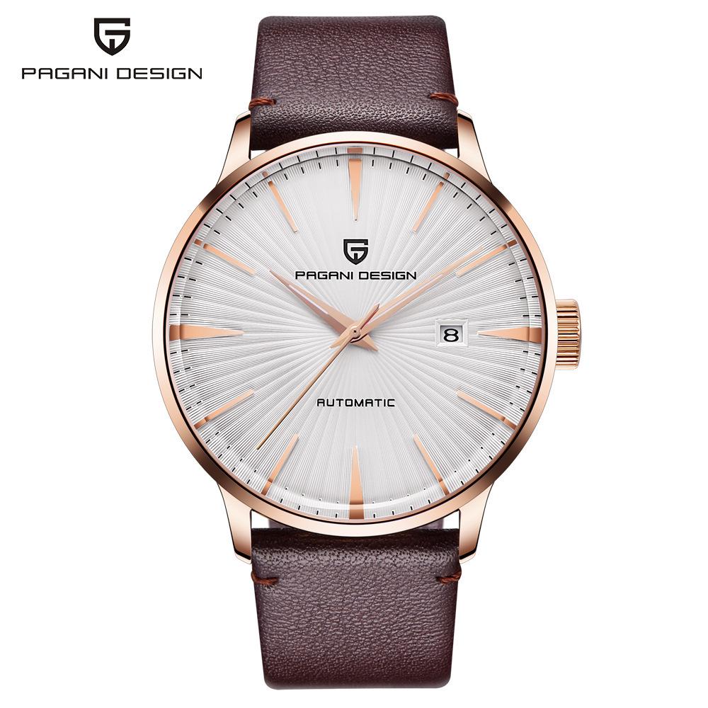 PAGANI New Men's Waterproof Genuine Leather Mechanical Watch 2770 - Trendy Business Style