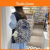Fashion Leopard Print Pattern Letter Decoration Student Casual Backpack For Teen