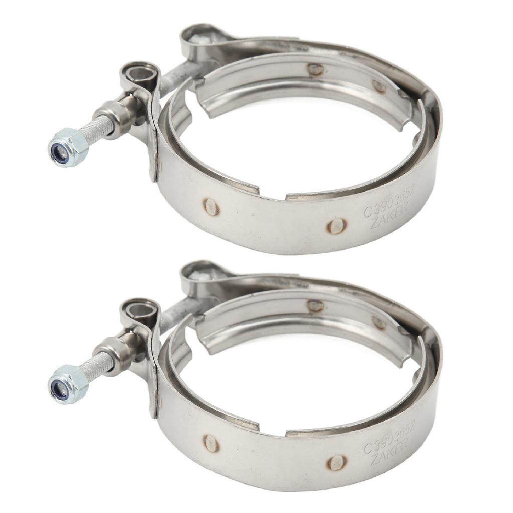 2 STÜCK Turbo Abgasauslass V-Bandklemme 3903652 Ersatz für Dodge für Cummins 5.9L 6bt 1989?2002
