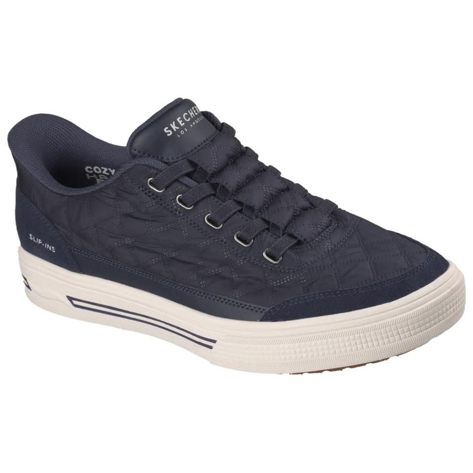 Skechers Archfit Arcade Cozyfit Charming Days Comfortable Soft Breathable Support Sneakers Men Sneakers Navy-Blue 183227-NVY
