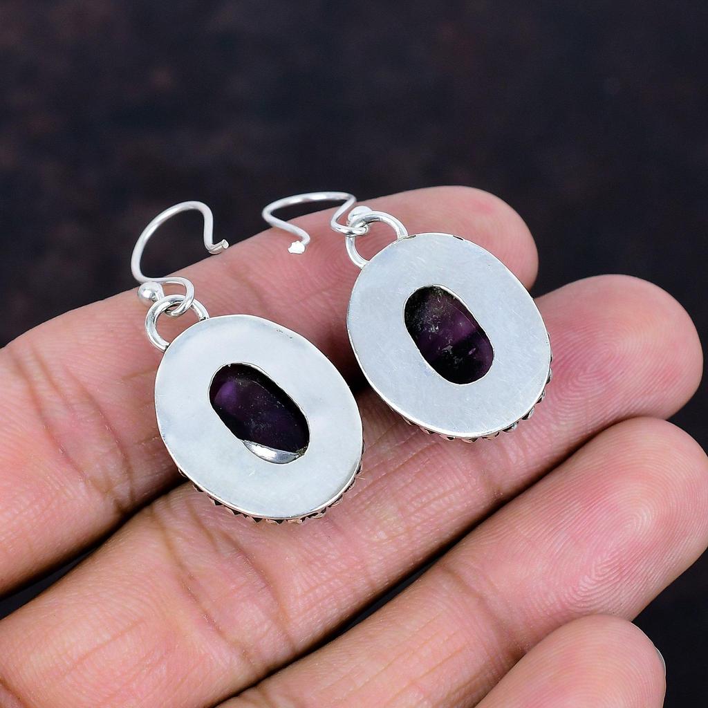 Star Amethyst Earrings 925 Sterling Silver Earring Beautiful Gemstone Jewelry Handmade Earrings Silver Jewelry Gift for Mom Designer Earring