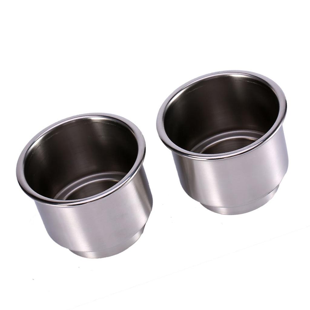 2Pcs Stainless Steel Cup Drink Bottle Holder for Marine Boat RV Camper