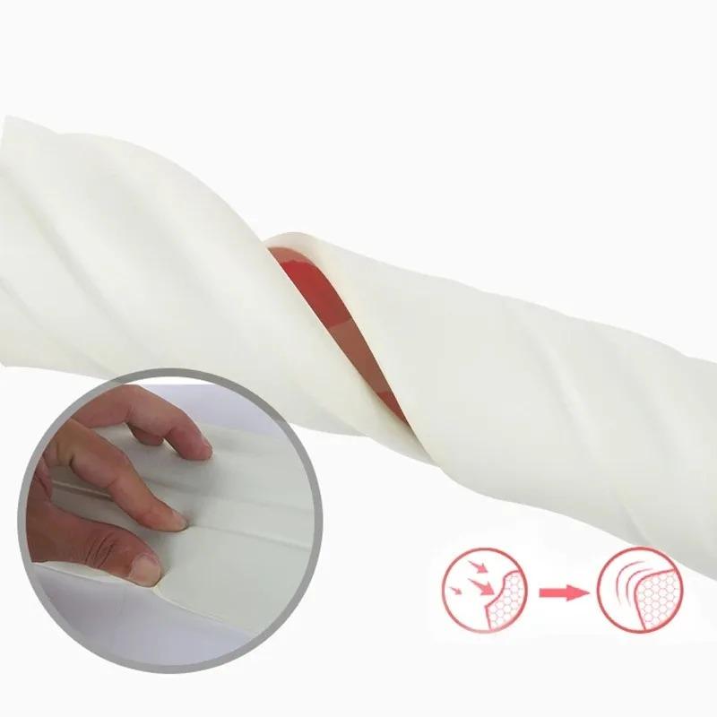 1Rolls 9.8cmx2m Self Adhesive Flexible Foam Molding Trim, Peel and Stick Baseboard Molding Trim, 3D Decorative Wall Lines Wall