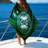 Green Football Club Emblem Printed Beach Towel, Super Soft Microfiber, Perfect Gift Birthday, for Pool, Beach, Travel, for family and friends