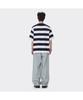 Keoseuuteommellou Black Stripes Round Neck Sweater Cwwam26424Bkx