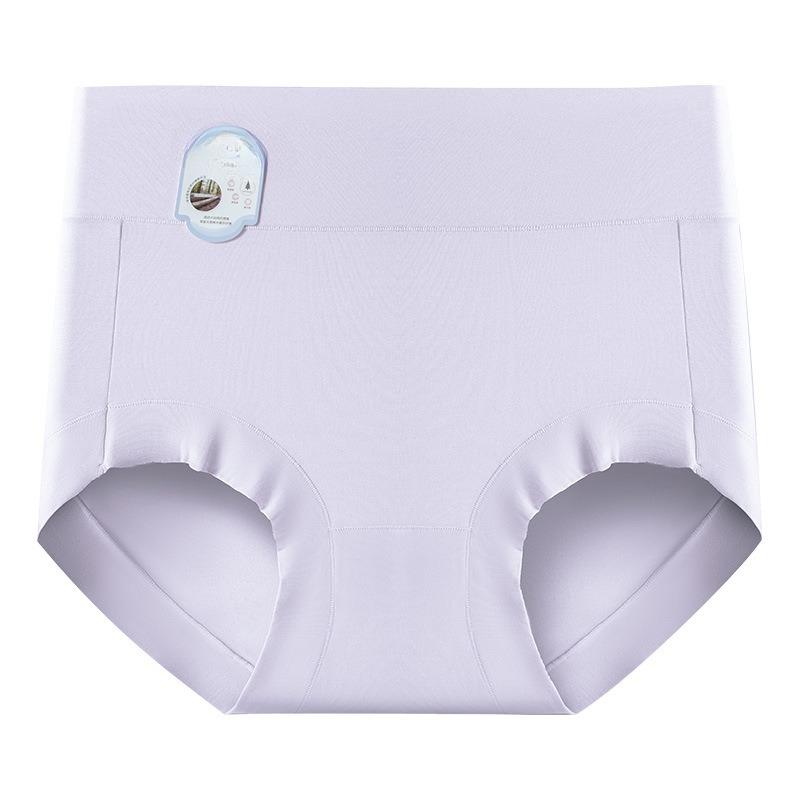 Large Size Lady Spring and Autumn Maintenance Mulberry Silk Antibacterial Crotch High Waist Abdominal Wrap Hip Briefs