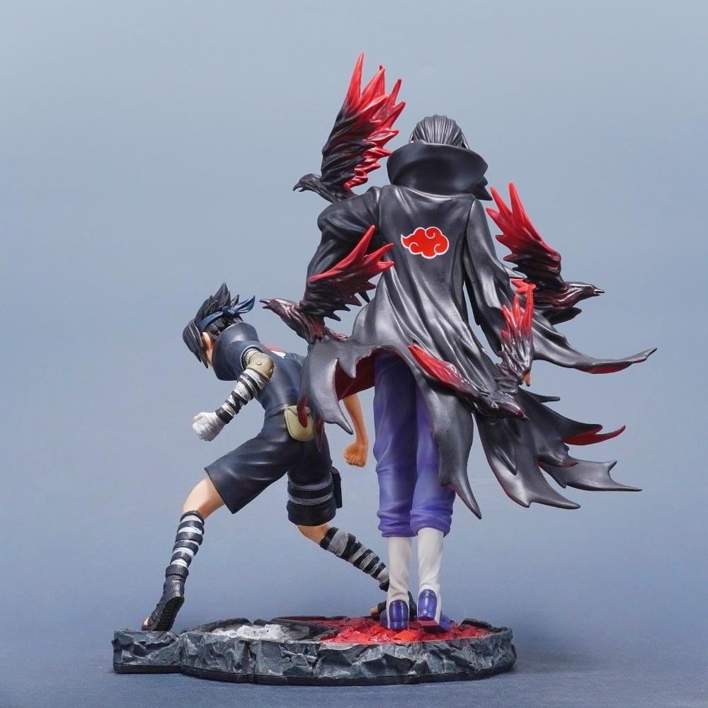 32cm/12.6in Anime NARUTO Figure Uchiha Itachi  Uchiha Sasuke Action Figures Pvc Statue Collection Model Toys Gifts