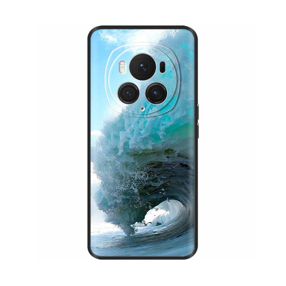 For Honor Magic6 Pro 5G Case Back Cover For Honor Magic6 5G Soft Black Silicone Fashion Phone Case For Magic 6 Pro Coque Fundas