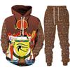 Ancient Egyptian Pharaoh 3D Print Hoodies Pants Sets Men's Sweatshirts Sweatpants Two Piece Suits Outdoor Tracksuit Man Clothing
