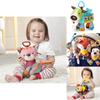 Soft And Colorful Plush Stuffed Toy For Infants With Multiple Textures And Teether For Sensory Play