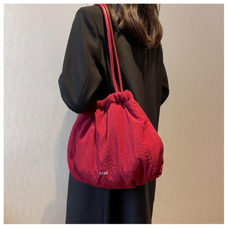 Lässige, flauschige Tasche für Damen, große Kapazität, einzelne Schultertasche, Baumwollhandtasche, ultraleichte Umhängetasche