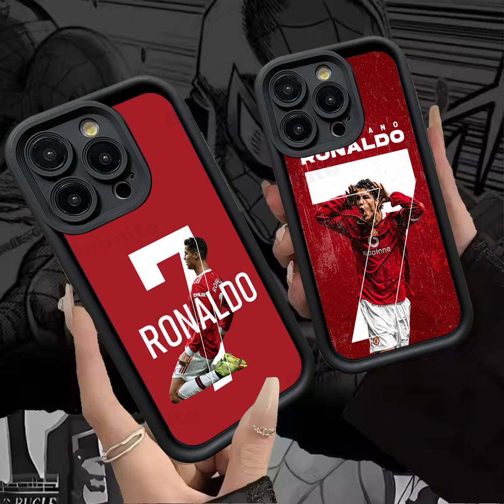 Kända Fotbollsspelare C-CR7 Silikon Telefonfodral för iPhone 17 Pro Max 16 15 14 13 12 11 Plus 17 Air