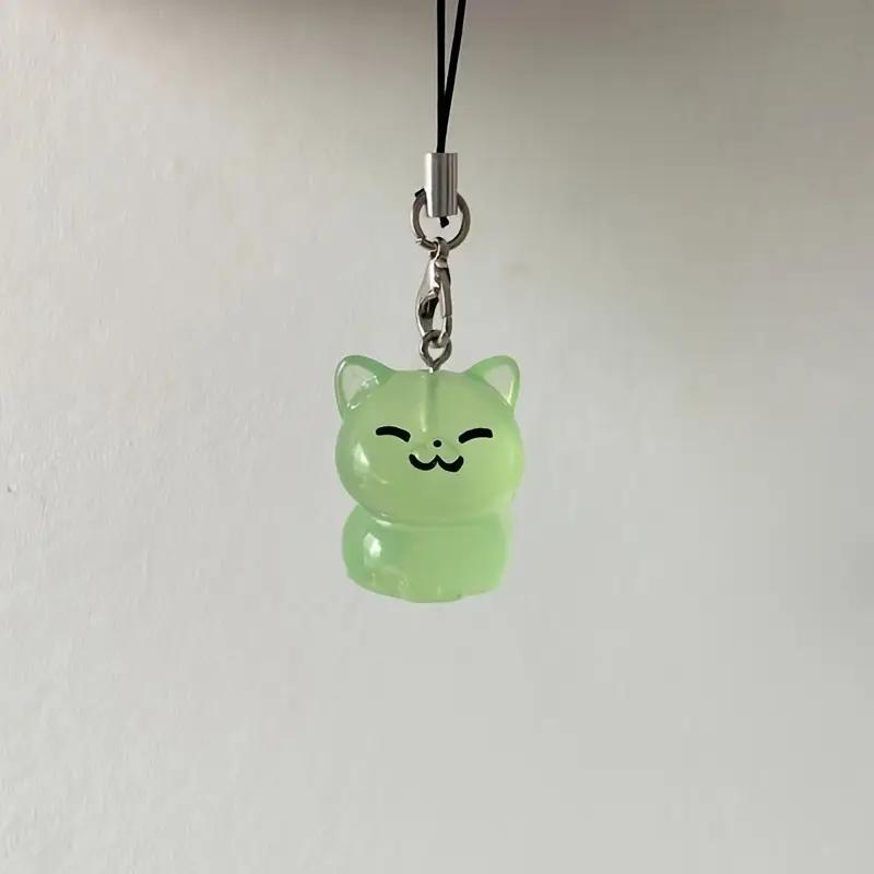 Uroczy Kot Błyszczący Wisiorek do Telefonu Komórkowego Zawieszki Żywiczna Łańcuszek Do iP 16 Aparatu CCD Akcesoria do Torby na Zamek Ins Korea Kawaii Anime Etui