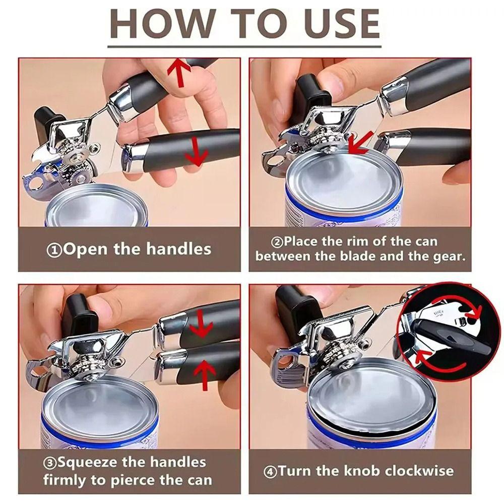 1Pcs Side Cut Jar Opener Professional Tin Bottle Opener New Manual Can Opener  Kitchen Gadget