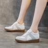 All-cowhide German training shoes women's little white shoes women's shoes 2025 new spring and autumn flat bottom versatile casual inner height incre