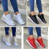 Moda Damskie Sneakersy Siateczkowe Patchworkowe Sznurowane Damskie Płaskie Buty Outdoor do Biegania Chodzenia Wygodne Oddychające Obuwie Damskie Sapatos