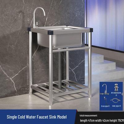 CHENDU Gewerbespüle aus Edelstahl mit Ständer