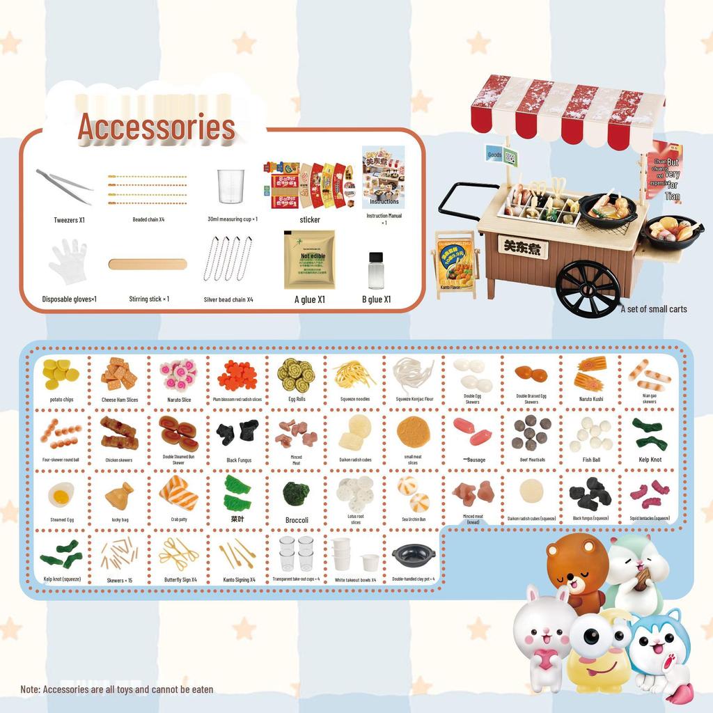 Yibile Mini DIY Pig Trotters Rice Handmade Simulation Dish Toy Set