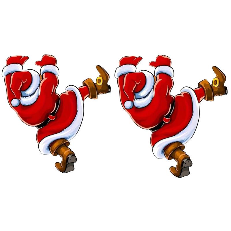 NEW Christmas Fun Bathroom Toilet Decoration Self Adhesive Wall Stickers Car Creative Decoration Santa Claus Stickers Wholesale