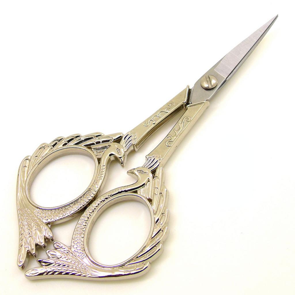 Foarfece vintage din oțel inoxidabil Dragon-phoenix Macara Foarfece pentru ață pentru punct de cruce Foarfece de artizanat realizate manual