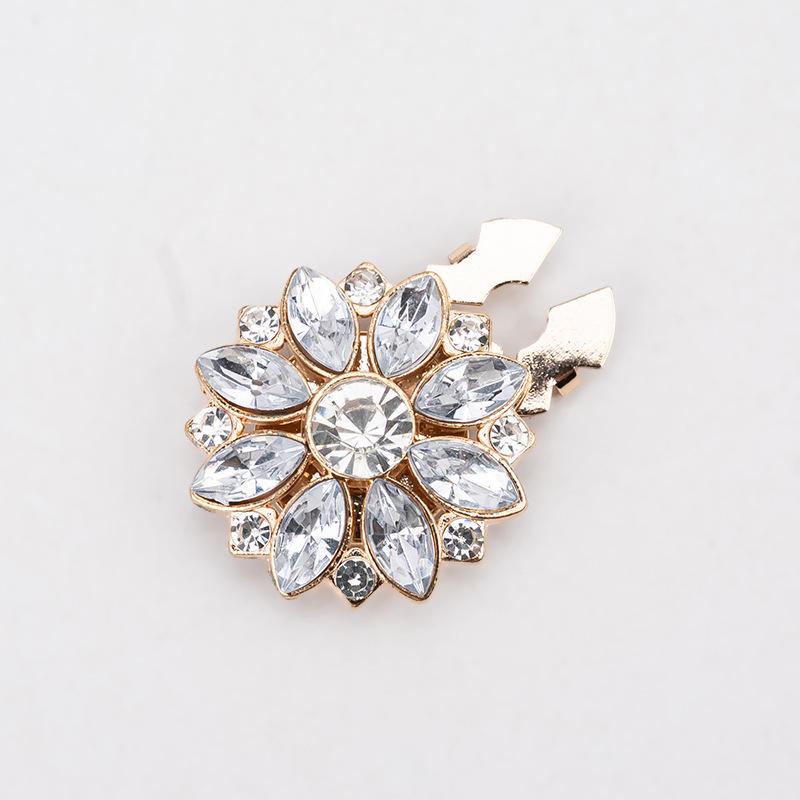 Botões de Punho e Botões de Colarinho Decorativos com Strass Coloridos