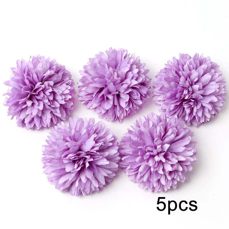 Bulk Artificial Flowers Head For Wedding Home Decor DIY Purple Flowers For Decoration Birthday Party Christmas Autumn Decoration