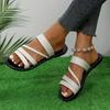 Womens Chic Braided Open Toe Anti Slip Sole Beach Casual Slide Sandals Flip Flops