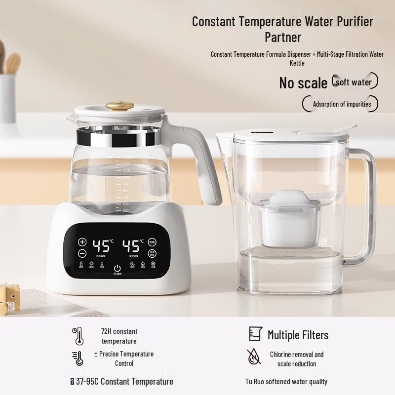 Multi-Functional Electric Kettle & Baby Formula Maker - Constant Temperature Tea Brewer & Health Pot.