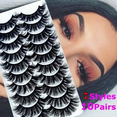 Multilayered Effect Wispies Fluffy Lash Extension False Eyelashes Full Volume Thick 3D Mink Hair
