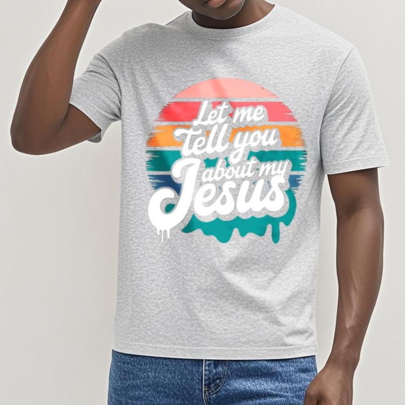 Tshirts For Unisex Workout For Unisex Oneck T Shirt Black Let Me Tell You About My Jesus Stylish Unisex Tops Summer Tshirt Basic Tee