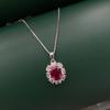 Luxurious S Women Color Necklaces Pendants Fine Jewelry Ladies Ruby Gemstone Pendant Present Gift Idea Pendant Necklace FemaleLuxury