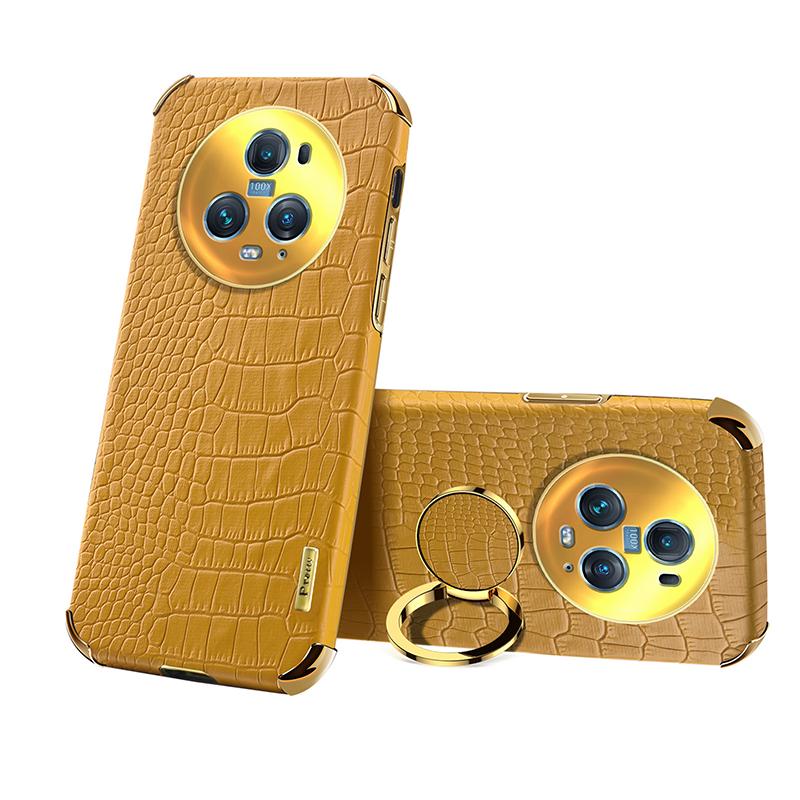 360°Rotating Metal Ring Car Holder Leather Shockproof Phone Cases For Huawei P30 P50 P40 Pro Lite Mate 20 30 40 50 60 Pro Cover