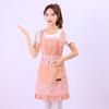 New Cute Floral Apron Breathable Home Kitchen Cooking Can Wipe Hands Waist Thickened Wear-resistant Work Clothes