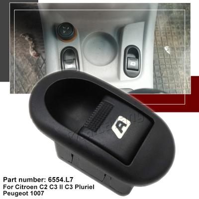 NEW Electric Power Window Lifter Switch Control Button 6554.L7 For Citroen C2 C3 II C3 Pluriel Peugeot 1007