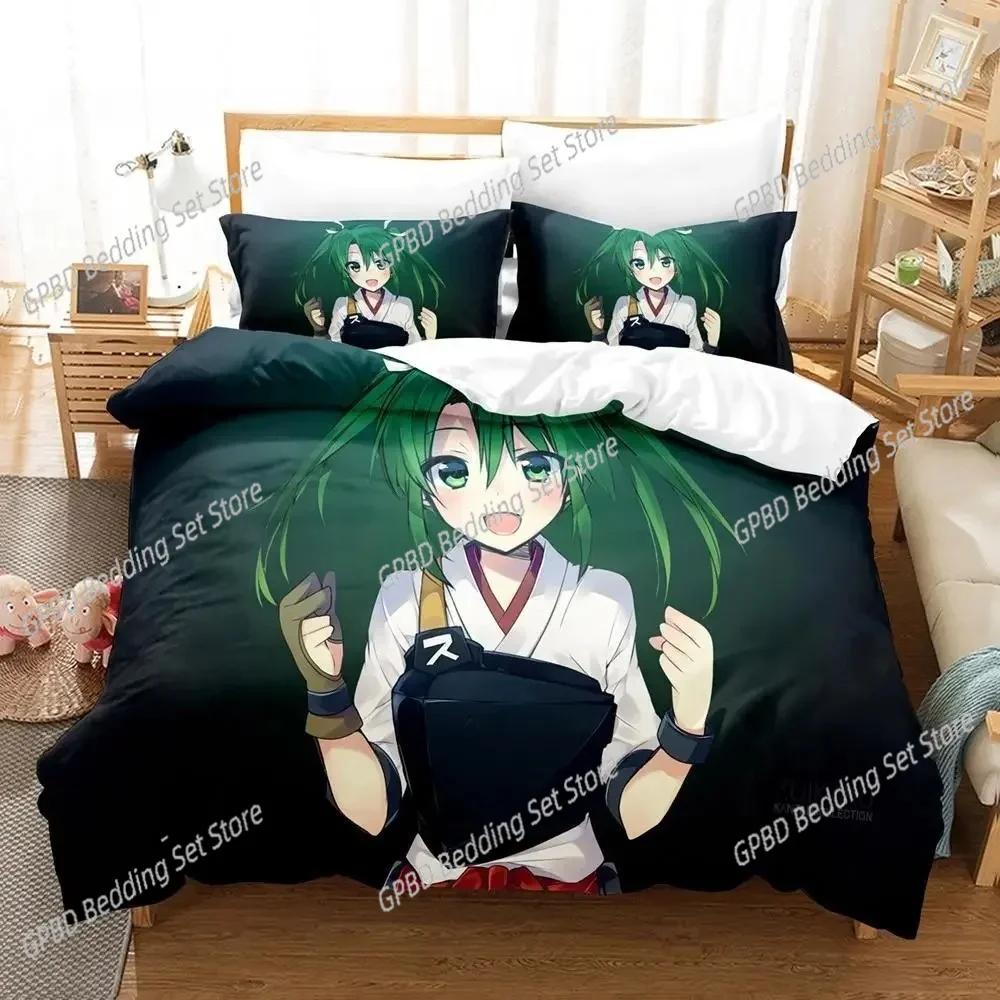 3D Kawaii Anime Zuikaku 3D NEW Duvet Cover Pillowcase Bedding Set Adult Boy Girl Bedroom Decoration Children Single Double Large
