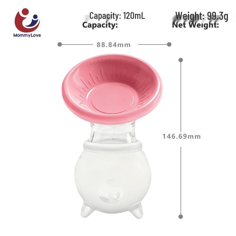 Silicone Hands-Free Manual Breast Pump - Food Grade Milk Collector for Newborns