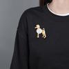 Unique Retro Style Glazed Poodle Internet Celebrity Brooch